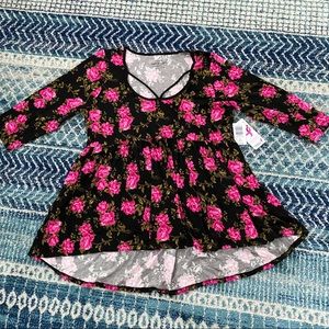 Torrid floral Babydoll blouse